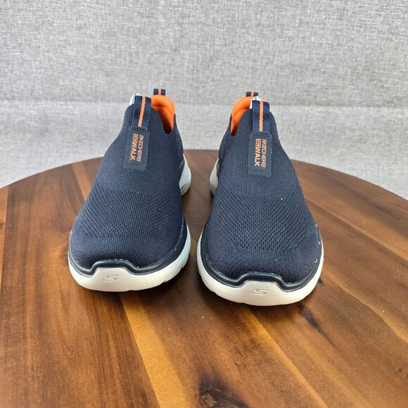 Skechers Go Walk Hyper Pillar Slip-On Shoes Us 8 Navy Blue Orange Men Textile Ma - Picture 3 of 14